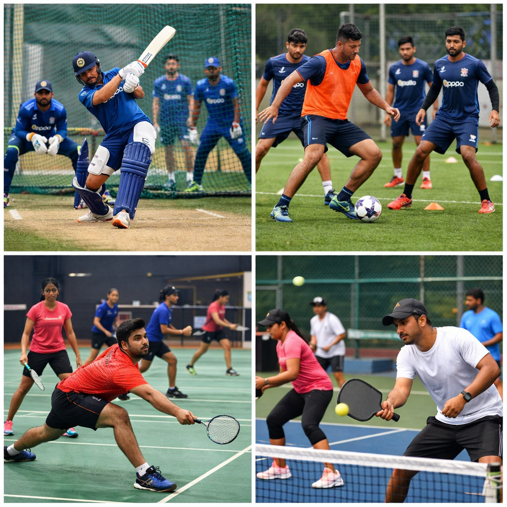 Football, cricket, badminton and pickleball action on TurfBooking